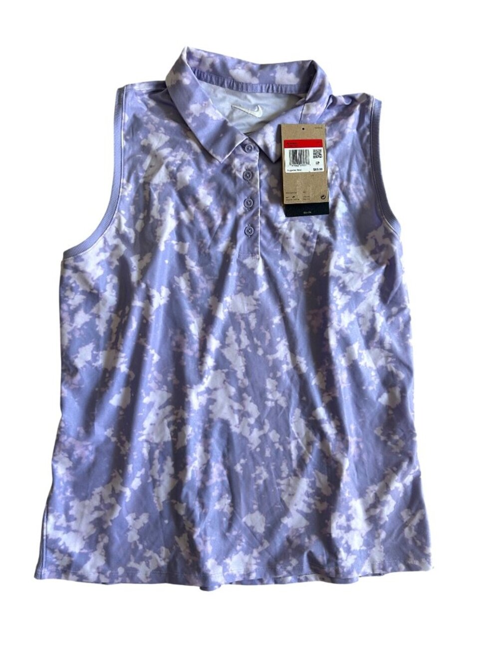Nike Womens Sz Small Sleeveless Lavender Dri-Fit Golf Polo Top